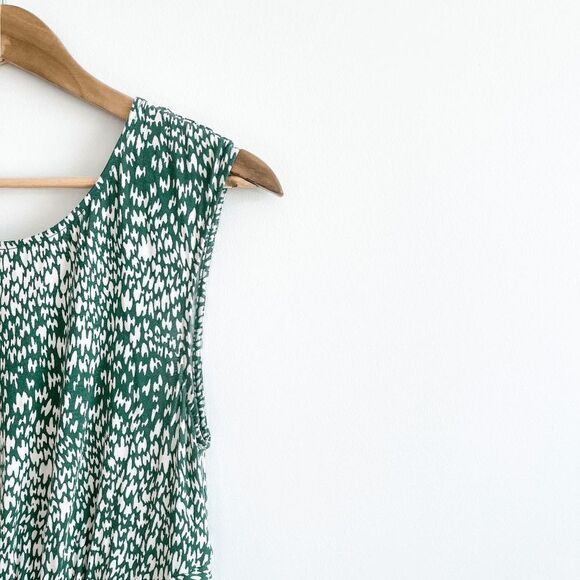 Moulinette Soeurs Women Midi Dress Sleeveless Patterned Green Medium - Picture 3 of 7